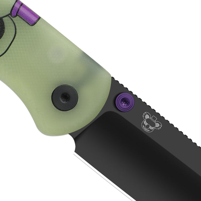 Kizer Ki3619HW1 Drop Bear (ELMAX, Drop Point, Matte DLC Ultra, GID G10, Button Liner Lock) Folding Pocket Knife