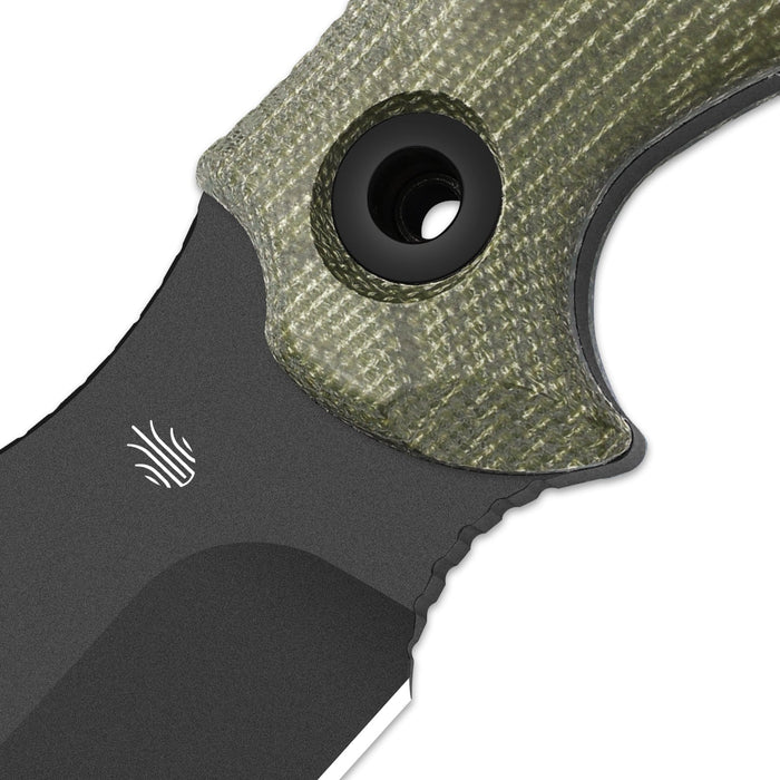 Kizer 1105A4 Sheepdog Survival (1095, Clip Point, Micarta, Green) Fixed Blade Knife
