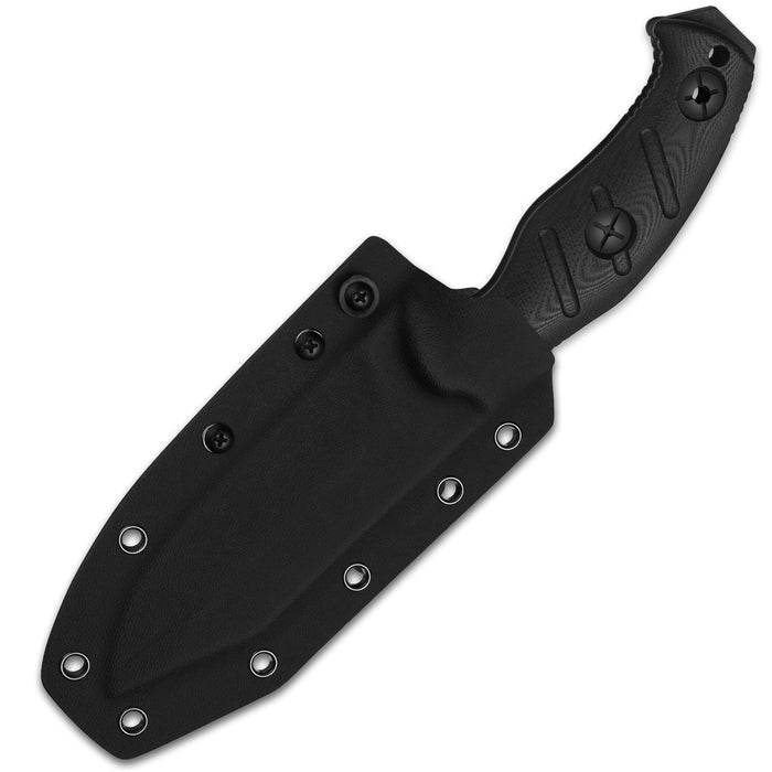 Kizer 1105A3 Sheepdog Survival (1095, Clip Point, Black, G10) Fixed Blade Knife