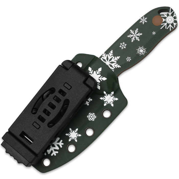 Kizer 1094MC1 Drop Bear Fix (D2, Drop Point, PVD, G10) Limited Christmas Edition Fixed Blade Knife With FREE Kizer Pac-Bar