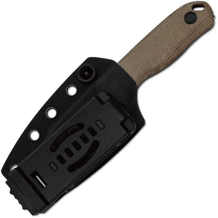 Kizer 1093A2 Drop Bear Fix (AEB-L, Sheepsfoot, Stonewashed, Micarta) Fixed Blade Knife