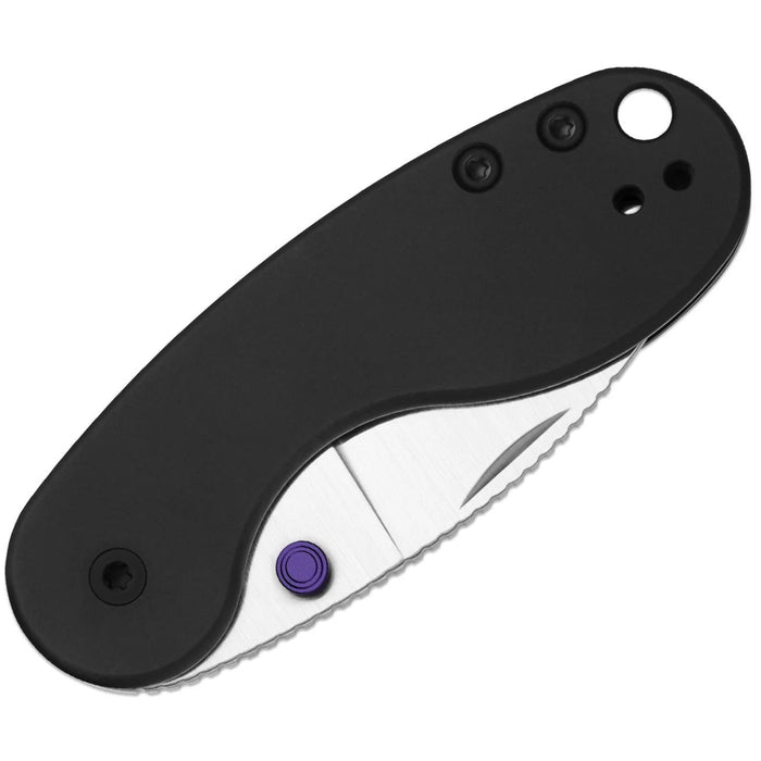 Kizer Ki2742DSJA1 Microbe DSJ AirTi (S35VN, Drop Point, Satin, Aluminum, Black) Pocket Knife