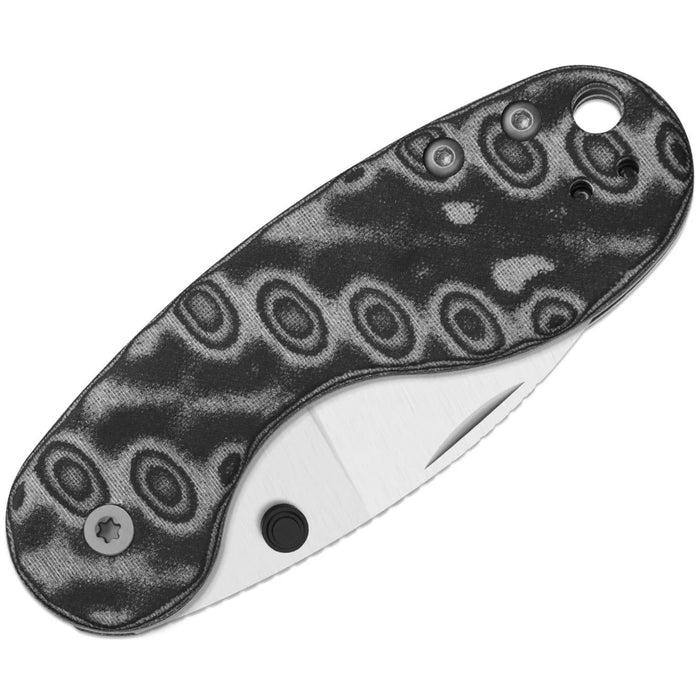 Kizer V2742DSJA2 Microbe DSJ AirTi (14C28N, Drop Point, Satin, Vortex Pattern Micarta) Pocket Knife