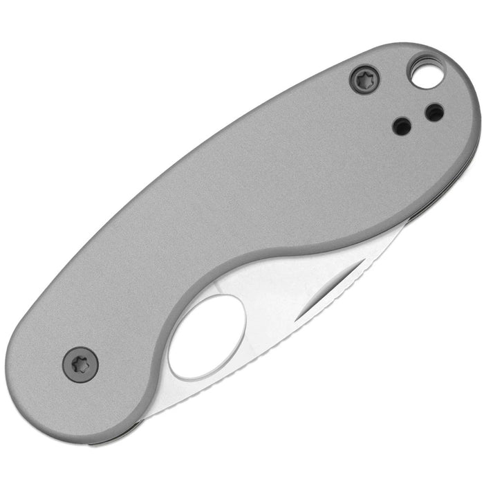Kizer Ki2742TSJA1 Microbe TSJ AirTi (S35VN, Drop Point, Stonewashed, Aluminum) Pocket Knife