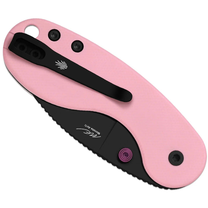 Kizer V2742DSJA1 Microbe DSJ AirTi (14C28N, Drop Point, Black PVD Coating, Norplex UltreX G10) Pocket Knife