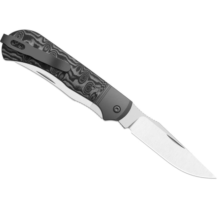 Kizer K3761TPA2 Trestle TP AirTi (BD1N, Clip Point & Spey Point, Satin, Aluminum & Vortex Pattern Micarta) Folding Knife