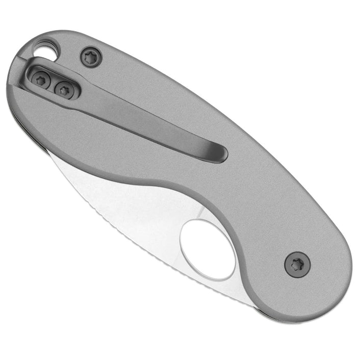 Kizer Ki2742TSJA1 Microbe TSJ AirTi (S35VN, Drop Point, Stonewashed, Aluminum) Pocket Knife