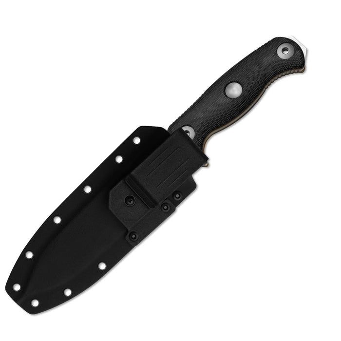 Kizer 1103HSD1 Drop Bear Fix 7 HexShox (AEB-L, Drop Point, Stonewashed, Micarta & TPE) Fixed Blade Knife