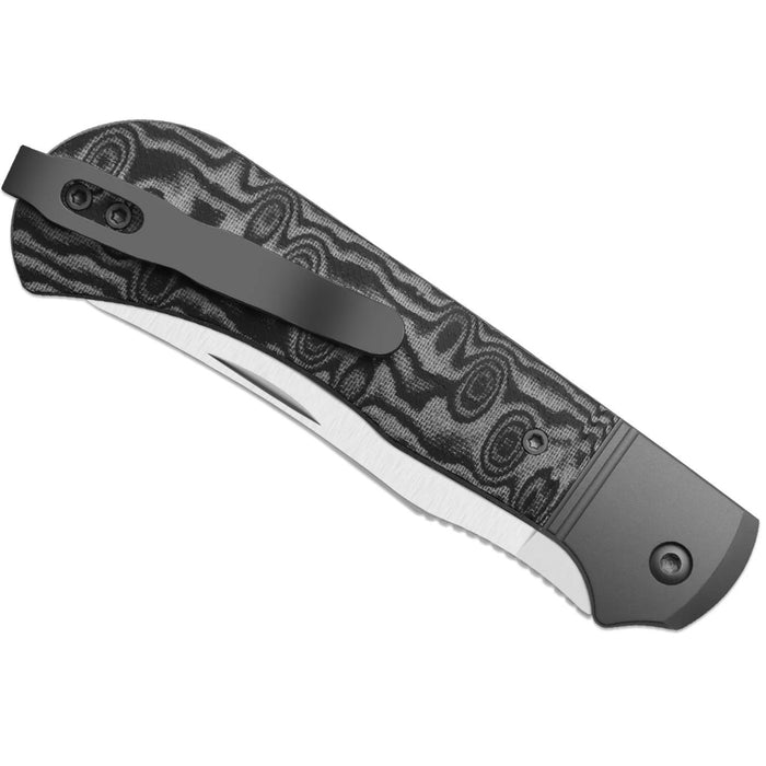 Kizer K3761TPA2 Trestle TP AirTi (BD1N, Clip Point & Spey Point, Satin, Aluminum & Vortex Pattern Micarta) Folding Knife