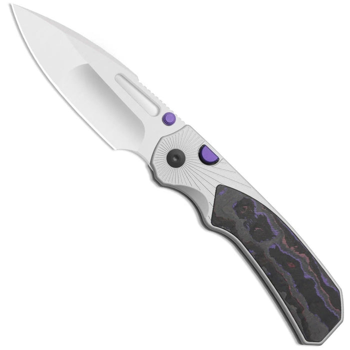Kizer K3765BD3 Durandal (S35VN, Drop Point, Satin, Aluminum & FatCarbon Purple Haze) Folding Knife