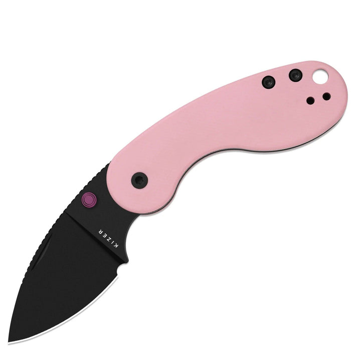 Kizer V2742DSJA1 Microbe DSJ AirTi (14C28N, Drop Point, Black PVD Coating, Norplex UltreX G10) Pocket Knife
