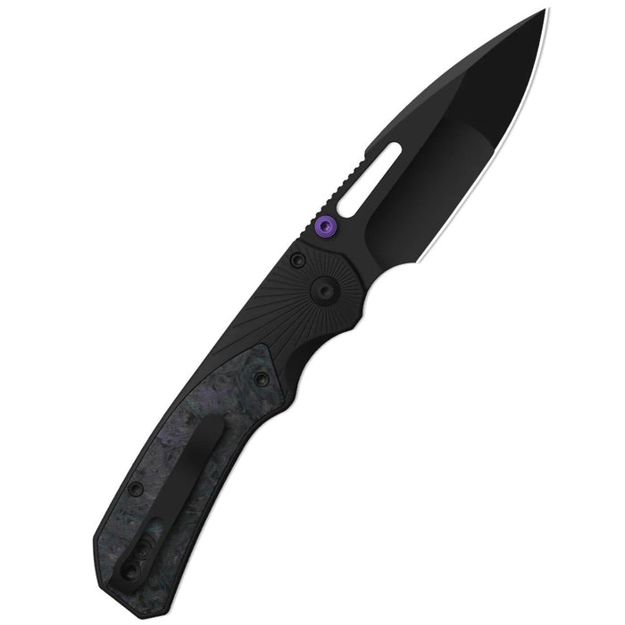 Kizer K3765BD1 Durandal (S35VN, Drop Point, Black PVD Coating, Aluminum & FatCarbon Black-Dark Matter) Folding Knife