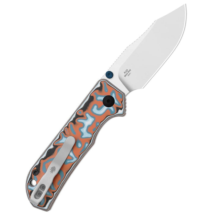 Kizer V3011BCA2 Nice Guy (AEB-L, Clip Point, Satin, Vortex Pattern Micarta) Pocket Knife