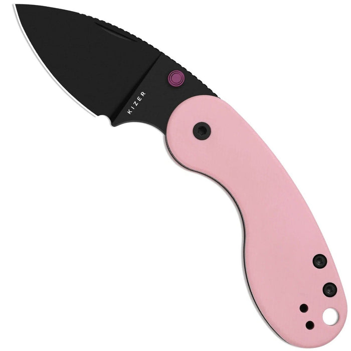 Kizer V2742DSJA1 Microbe DSJ AirTi (14C28N, Drop Point, Black PVD Coating, Norplex UltreX G10) Pocket Knife