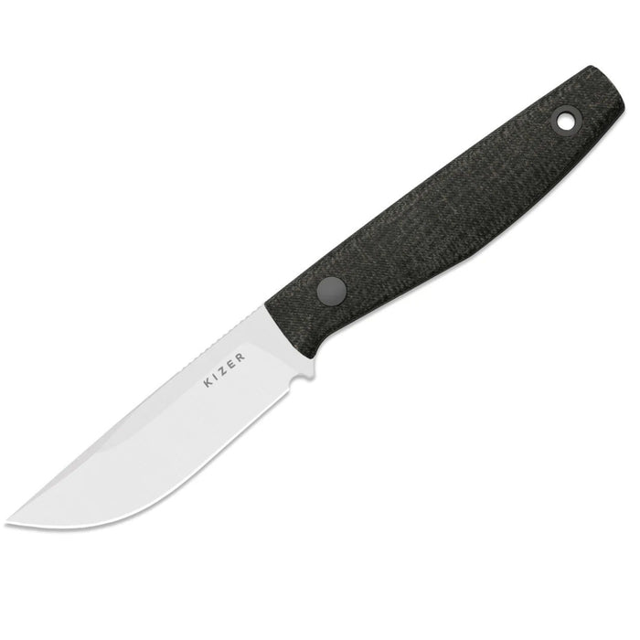 Kizer 1121A2 Dingo (AEB-L, Modified Drop Point, Satin, Micarta) Fixed Blade Knife
