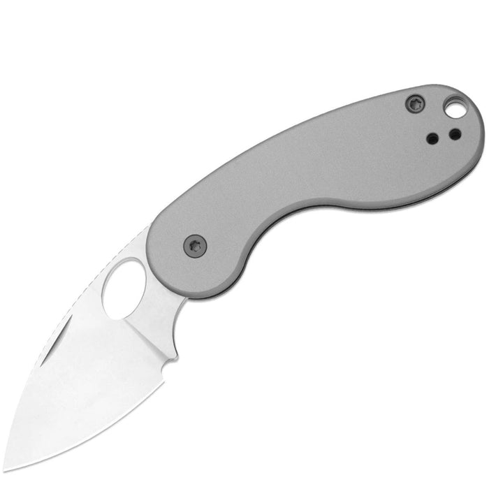 Kizer Ki2742TSJA1 Microbe TSJ AirTi (S35VN, Drop Point, Stonewashed, Aluminum) Pocket Knife