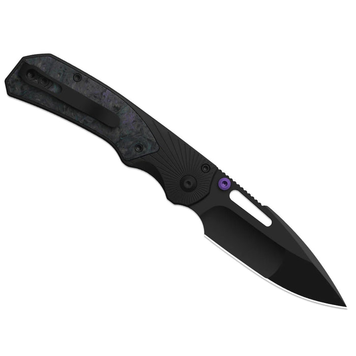 Kizer K3765BD1 Durandal (S35VN, Drop Point, Black PVD Coating, Aluminum & FatCarbon Black-Dark Matter) Folding Knife