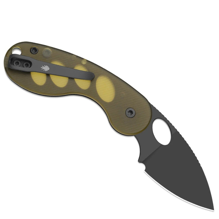 Kizer V2742TSJA1 Microbe TSJ AirTi (14C28N, Drop Point, Black PVD Coating, PEI) Pocket Knife