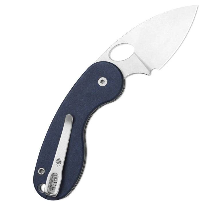 Kizer V2742TSJA2 Microbe TSJ AirTi (14C28N, Drop Point, Stonewashed, Richlite, Blue Canyon) Pocket Knife