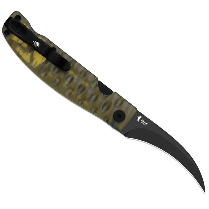 Kizer V3809SH2 Kiwami (BD1N, Hawkbill, Black PVD Coating, PEI) Pocket Knife