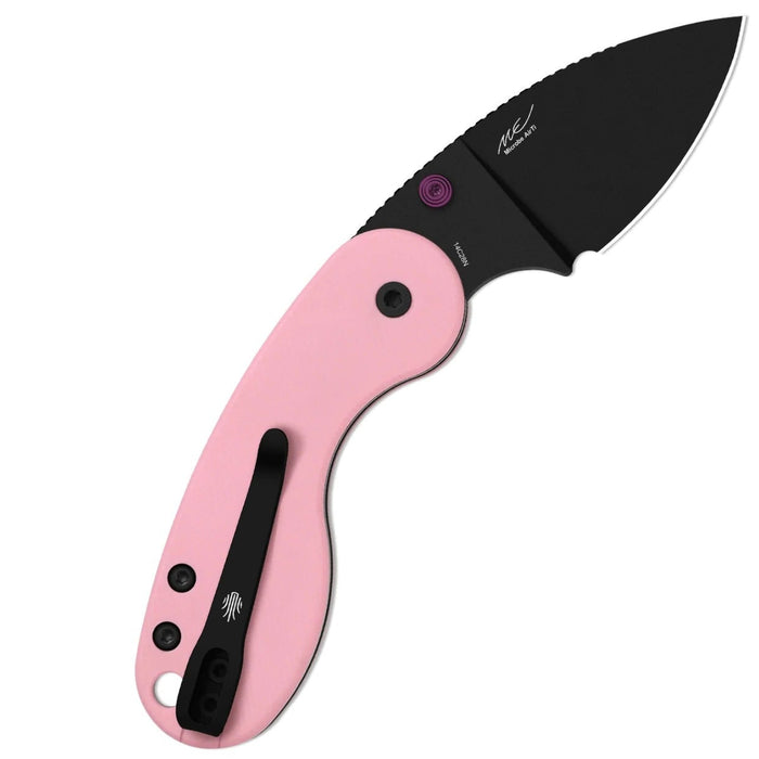 Kizer V2742DSJA1 Microbe DSJ AirTi (14C28N, Drop Point, Black PVD Coating, Norplex UltreX G10) Pocket Knife