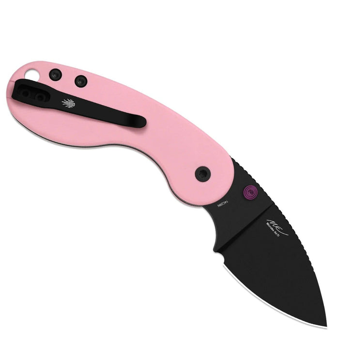 Kizer V2742DSJA1 Microbe DSJ AirTi (14C28N, Drop Point, Black PVD Coating, Norplex UltreX G10) Pocket Knife