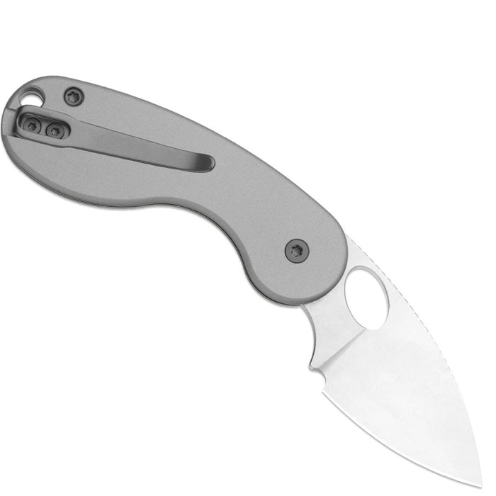 Kizer Ki2742TSJA1 Microbe TSJ AirTi (S35VN, Drop Point, Stonewashed, Aluminum) Pocket Knife