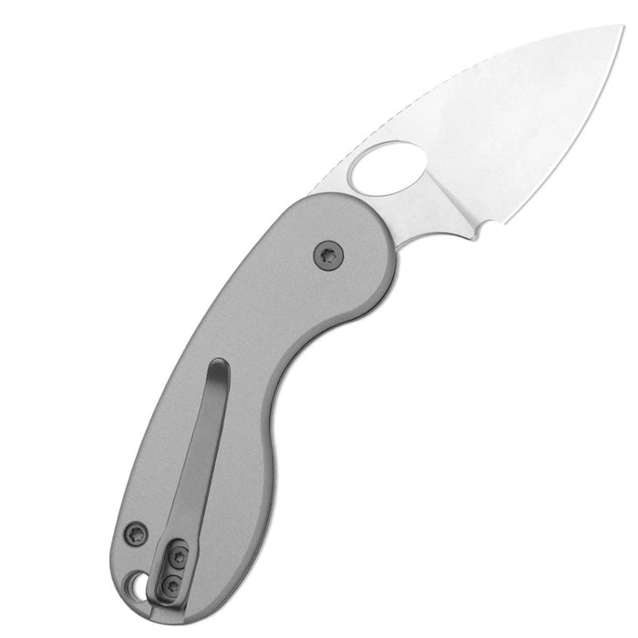 Kizer Ki2742TSJA1 Microbe TSJ AirTi (S35VN, Drop Point, Stonewashed, Aluminum) Pocket Knife