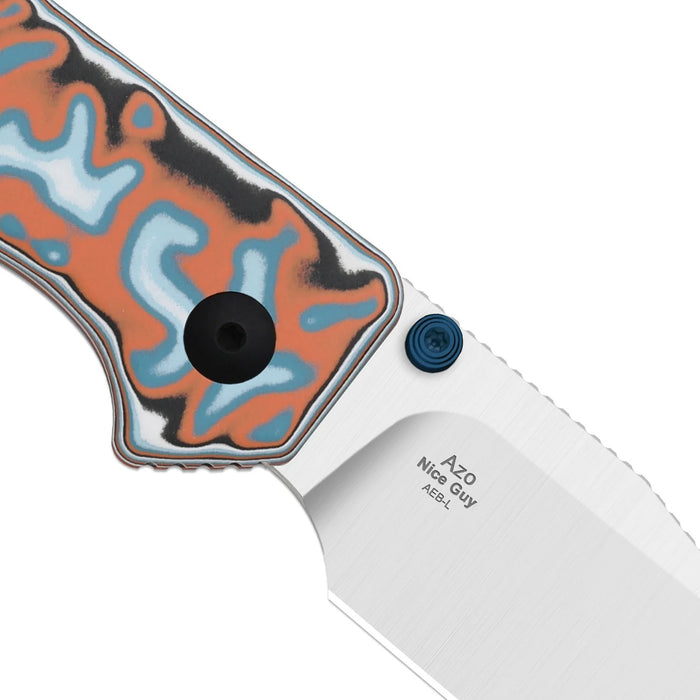 Kizer V3011BCA2 Nice Guy (AEB-L, Clip Point, Satin, Vortex Pattern Micarta) Pocket Knife
