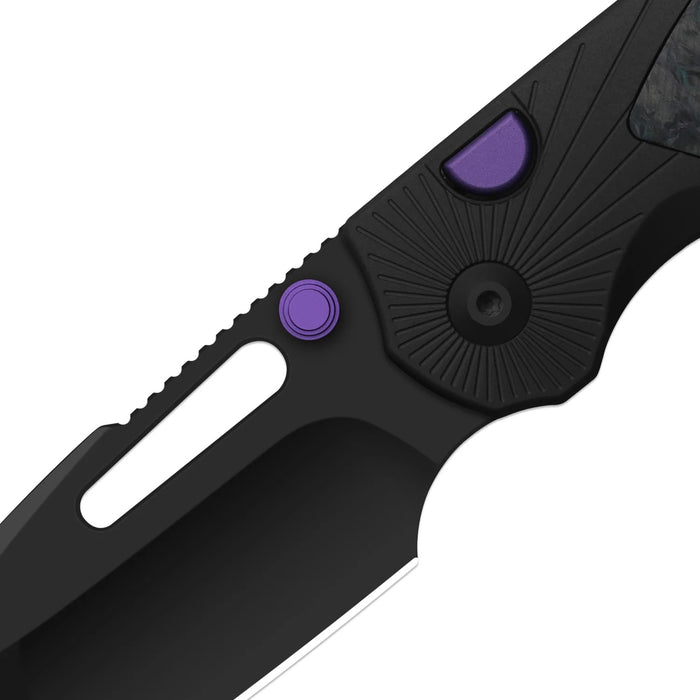 Kizer K3765BD1 Durandal (S35VN, Drop Point, Black PVD Coating, Aluminum & FatCarbon Black-Dark Matter) Folding Knife