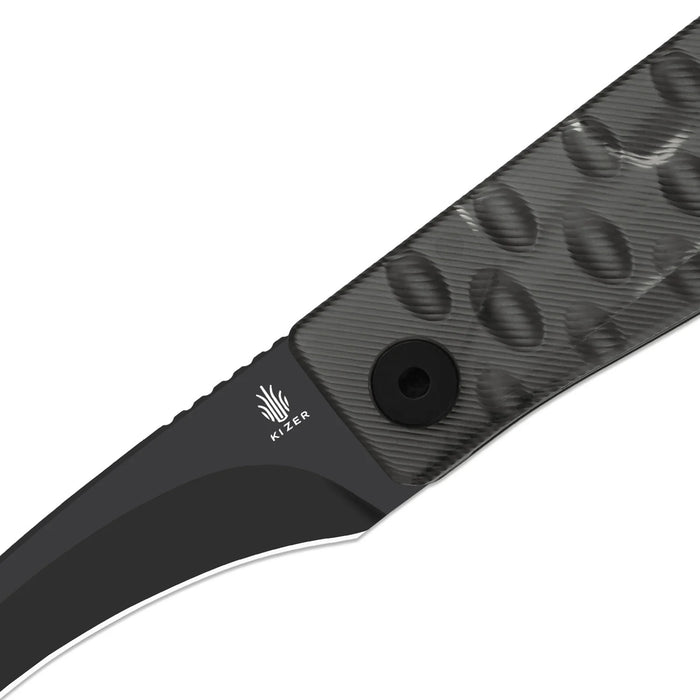 Kizer V3809SH1 Kiwami (BD1N, Hawkbill, Black PVD Coating, Acrylic) Folding Knife