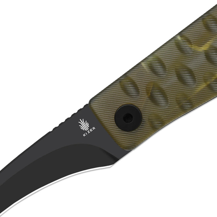 Kizer V3809SH2 Kiwami (BD1N, Hawkbill, Black PVD Coating, PEI) Pocket Knife