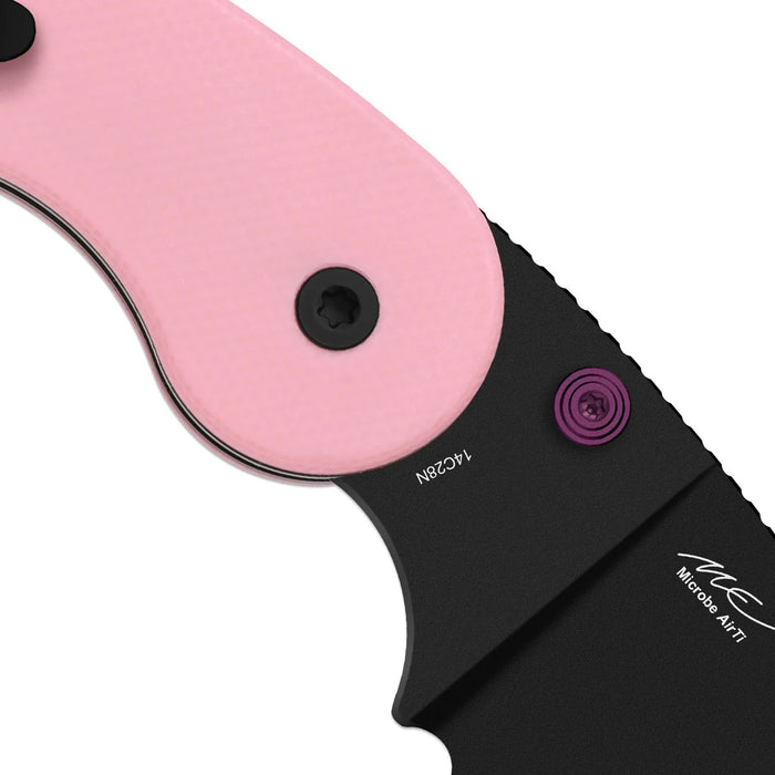 Kizer V2742DSJA1 Microbe DSJ AirTi (14C28N, Drop Point, Black PVD Coating, Norplex UltreX G10) Pocket Knife