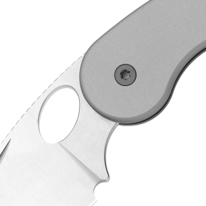 Kizer Ki2742TSJA1 Microbe TSJ AirTi (S35VN, Drop Point, Stonewashed, Aluminum) Pocket Knife