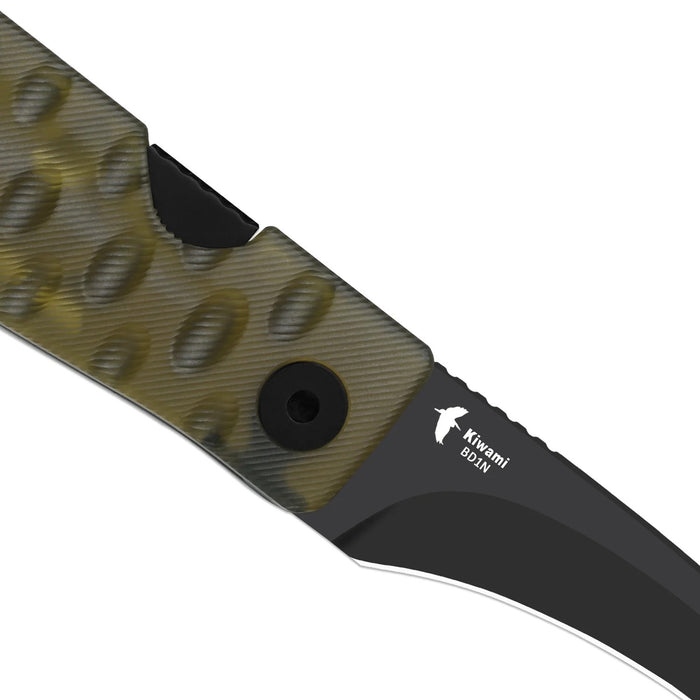 Kizer V3809SH2 Kiwami (BD1N, Hawkbill, Black PVD Coating, PEI) Pocket Knife