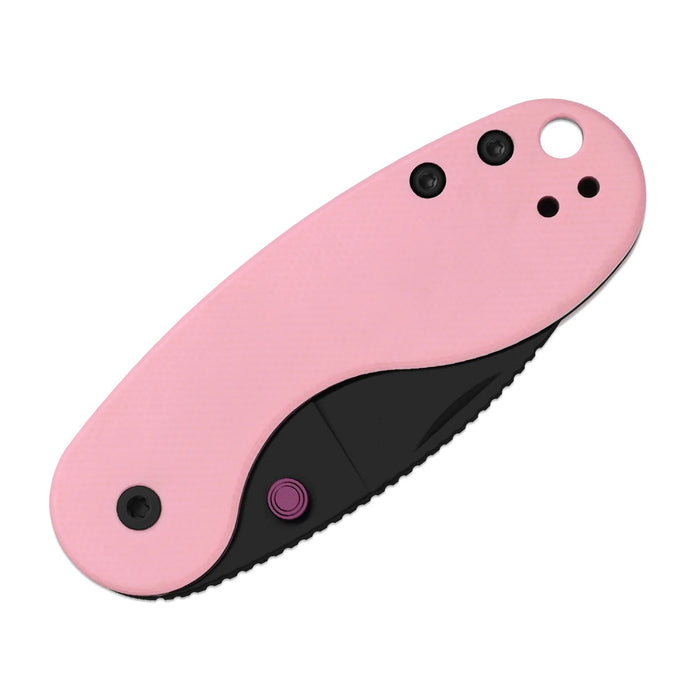 Kizer V2742DSJA1 Microbe DSJ AirTi (14C28N, Drop Point, Black PVD Coating, Norplex UltreX G10) Pocket Knife