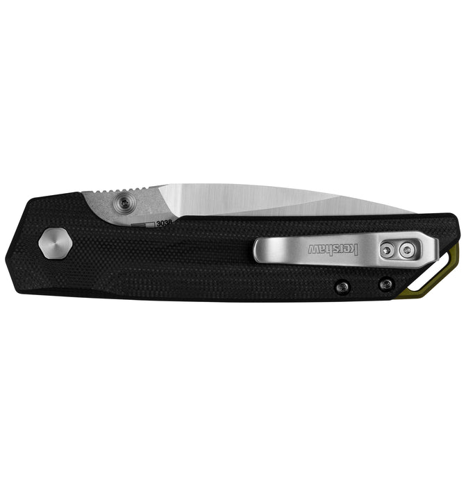 Kershaw 3038 Iridium (MagnaCut, Drop Point, Satin/Stonewashed, Button Lock, G10) Pocket Knife