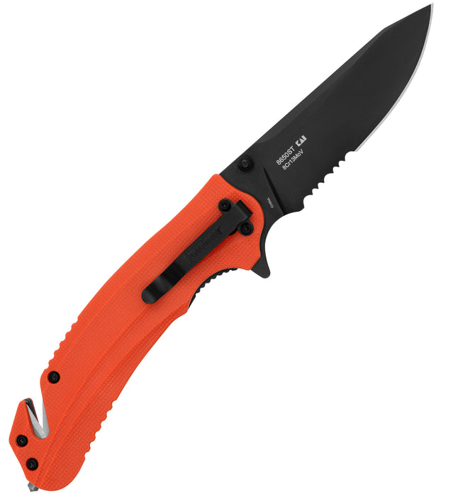 Kershaw 8650ST Barricade (8Cr13MoV, Drop Point, Serrated, Glass-Filled Nylon) Pocket Knife