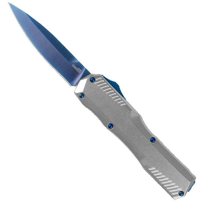 Kershaw 9000RAWBLU Livewire (MagnaCut, Spear Point, Blue, Aluminum) Automatic Pocket Knife