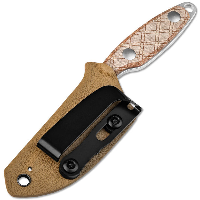 Kizer 1064C1 Muskrat (154CM, Clip Point, Micarta) Fixed Blade Knife