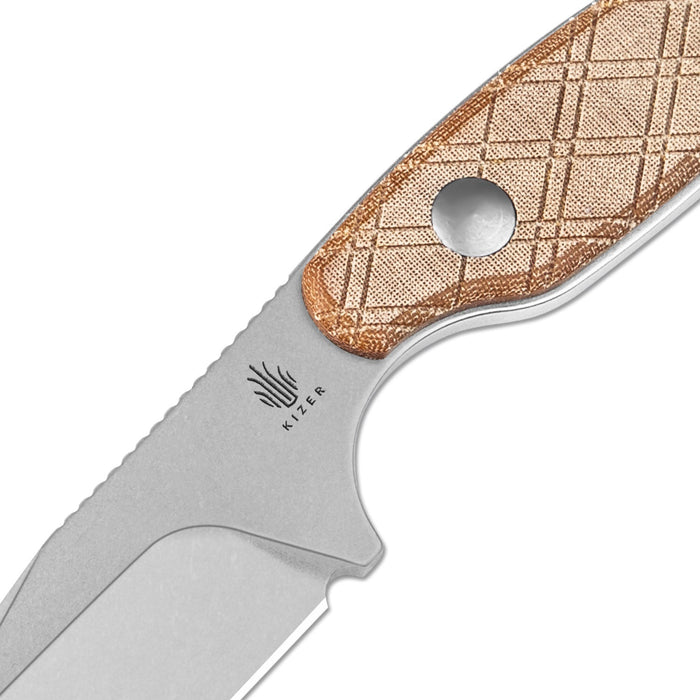 Kizer 1064C1 Muskrat (154CM, Clip Point, Micarta) Fixed Blade Knife