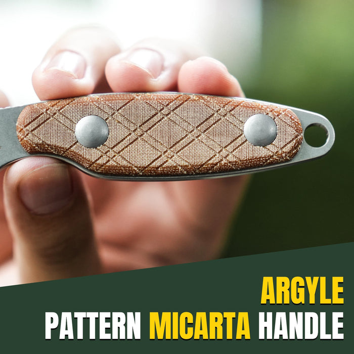 Kizer 1064C1 Muskrat (154CM, Clip Point, Micarta) Fixed Blade Knife