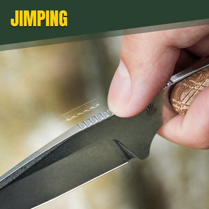 Kizer 1064C1 Muskrat (154CM, Clip Point, Micarta) Fixed Blade Knife