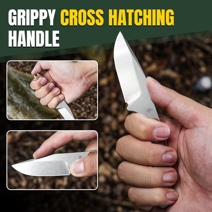 Kizer 1064C1 Muskrat (154CM, Clip Point, Micarta) Fixed Blade Knife