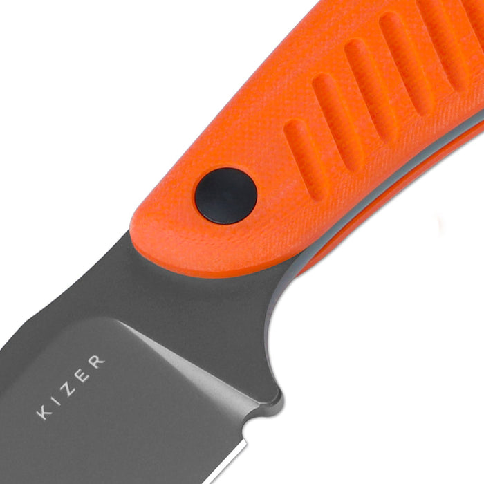 Kizer 1077A1 Hare (D2, Clip Point, G10, Orange) Fixed Blade Knife