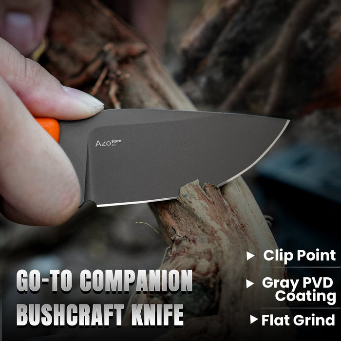 Kizer 1077A1 Hare (D2, Clip Point, G10, Orange) Fixed Blade Knife