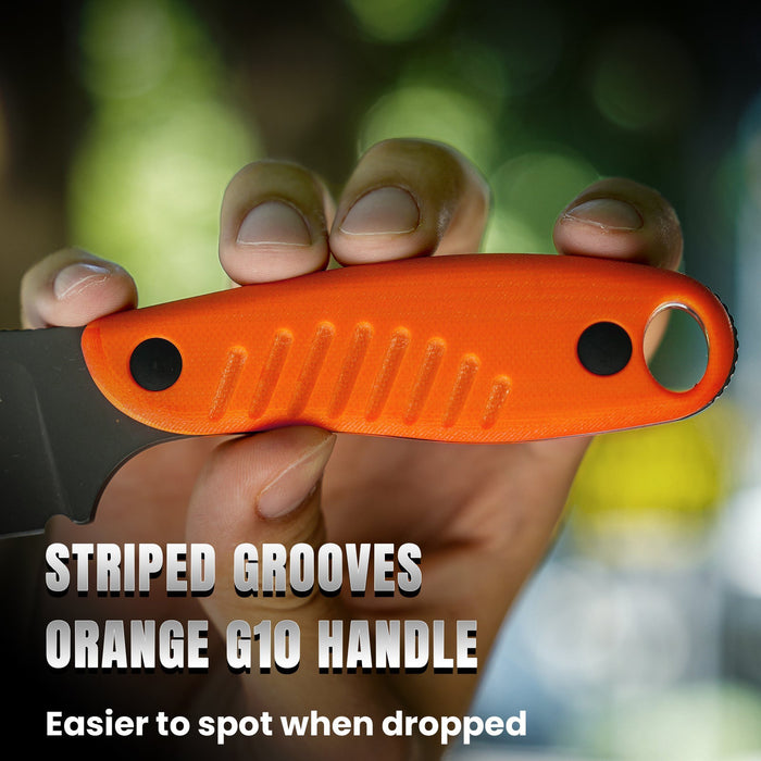 Kizer 1077A1 Hare (D2, Clip Point, G10, Orange) Fixed Blade Knife