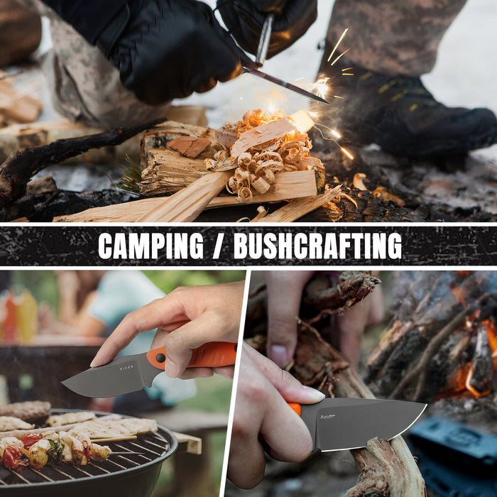 Kizer 1077A1 Hare (D2, Clip Point, G10, Orange) Fixed Blade Knife