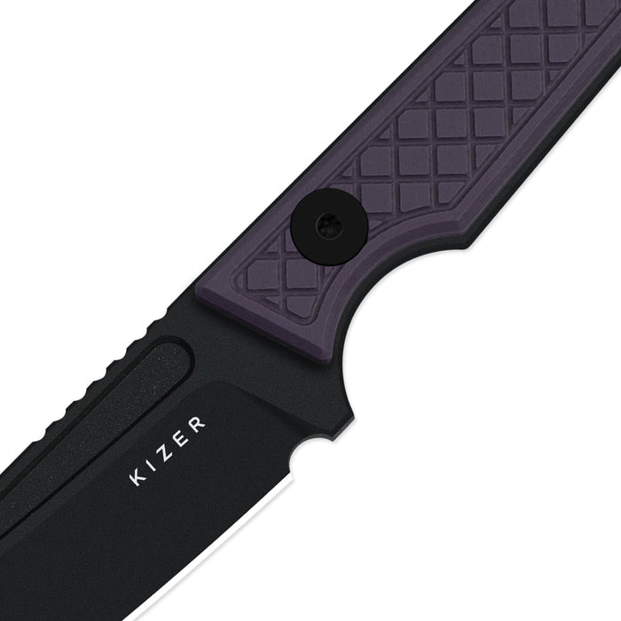 Kizer 1079A1 Phasmids (AEB-L, Sheepsfoot, G10, Purple) Fixed Blade Knife