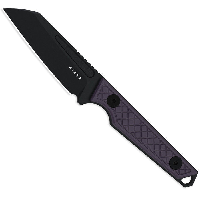 Kizer 1079A1 Phasmids (AEB-L, Sheepsfoot, G10, Purple) Fixed Blade Knife